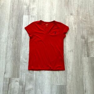 Red Polo Ralph Lauren Women’s V Neck Shirt